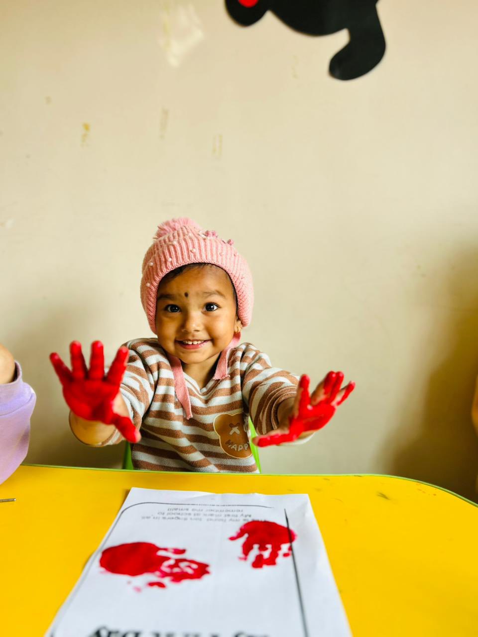 Children playing sports at EuroKids Mulpani kindergarten Kathmandu