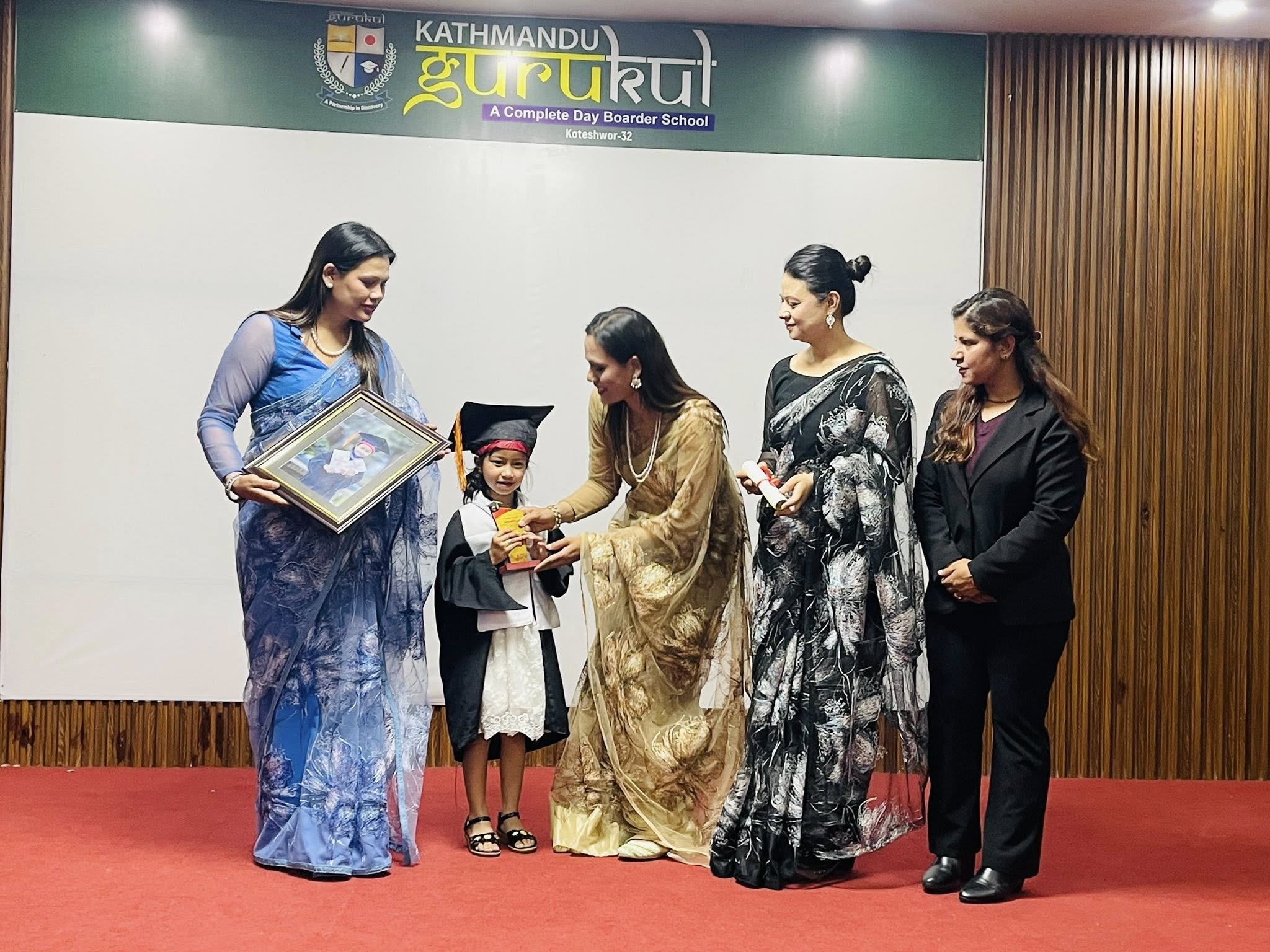 Prize distribution ceremony at EuroKids Mulpani Kathmandu school